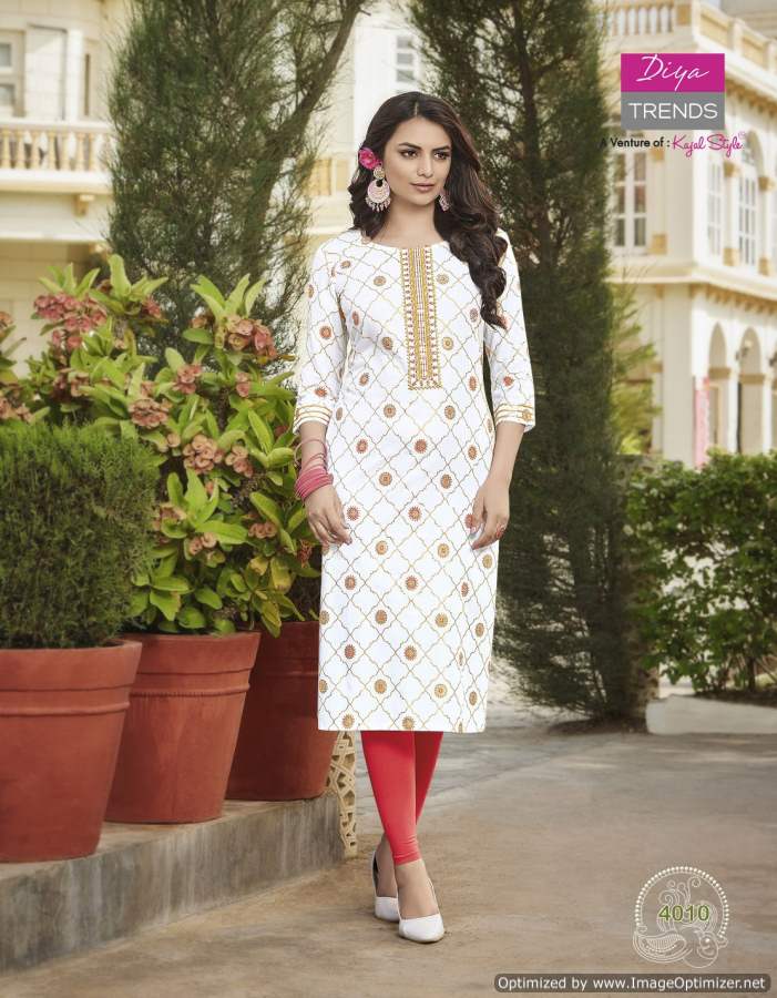 Victorias 4 Heavy Rayon Regular Wear Embroidery Kurti Collection